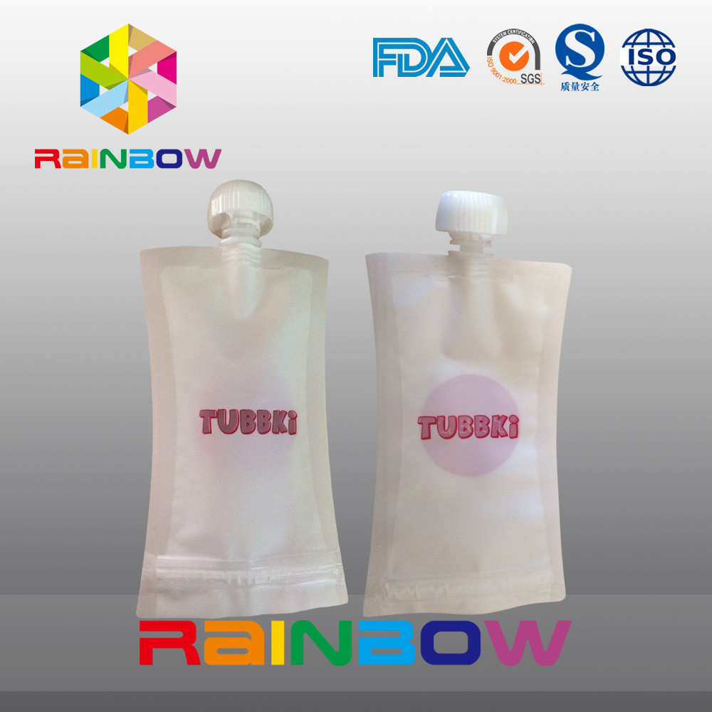 উপরে জিমপার সঙ্গে পুনর্ব্যবহারযোগ্য শিশুর খাদ্য স্পাউথ পাউন্ড প্যাকেজিং আপ স্ট্যান্ড