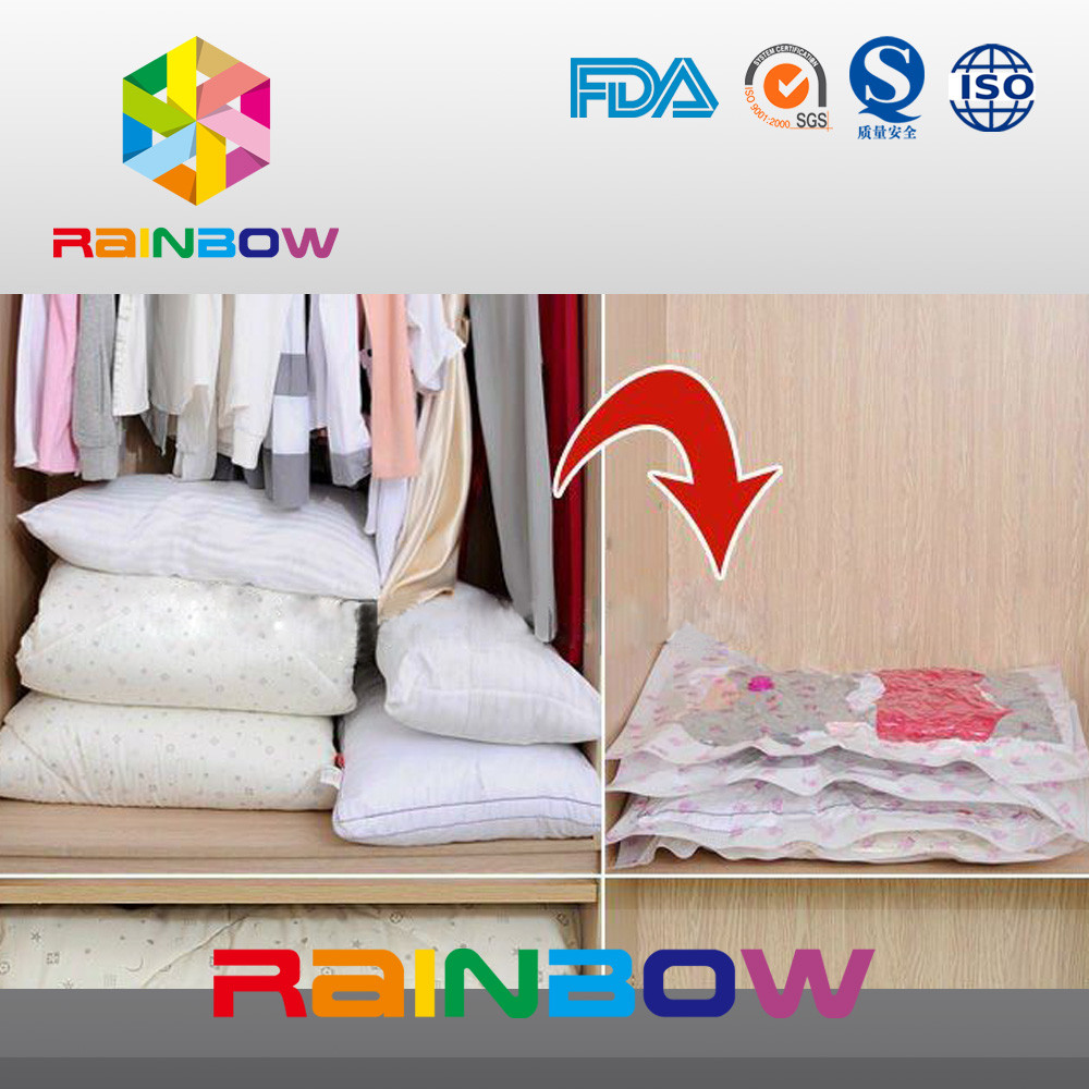 বড় স্পেস সেভিং স্টোরেজ ব্যাগ / ভ্যাকুয়াম ভ্রমণ ভ্যাকুয়াম স্পেস ব্যাগ পোশাকের জন্য, ডিকট