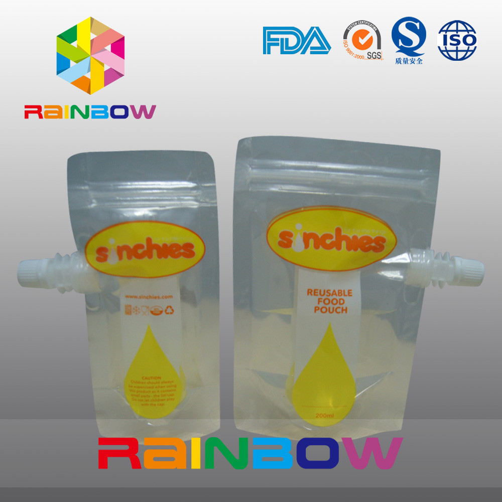 তরল জুস পাউন্ড আপ স্ট্যান্ড, zippers পাইচ gravure মুদ্রণ পান