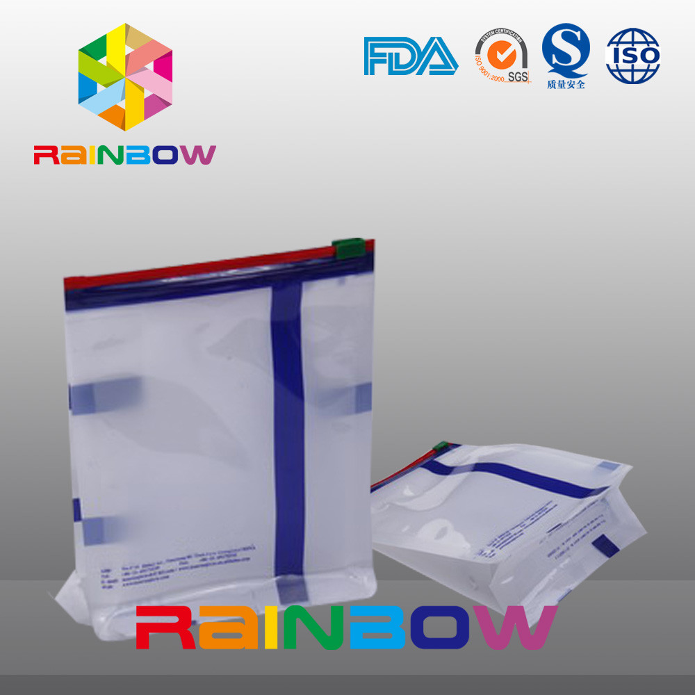 খাদ্য প্যাকেজিং জন্য স্লাইড Ziplock সঙ্গে কাস্টম ফাইল সাদা কোয়ালা সীল ফ্ল্যাট নীচে Gusset পাউন্ড