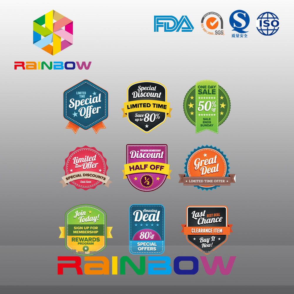 কাগজ চুম্বক স্টিকার কাগজ লেবেল, স্বাস্থ্য খাদ্য জন্য অনিয়মিত সিল্ক স্ক্রিন ওয়াইন লেবেল