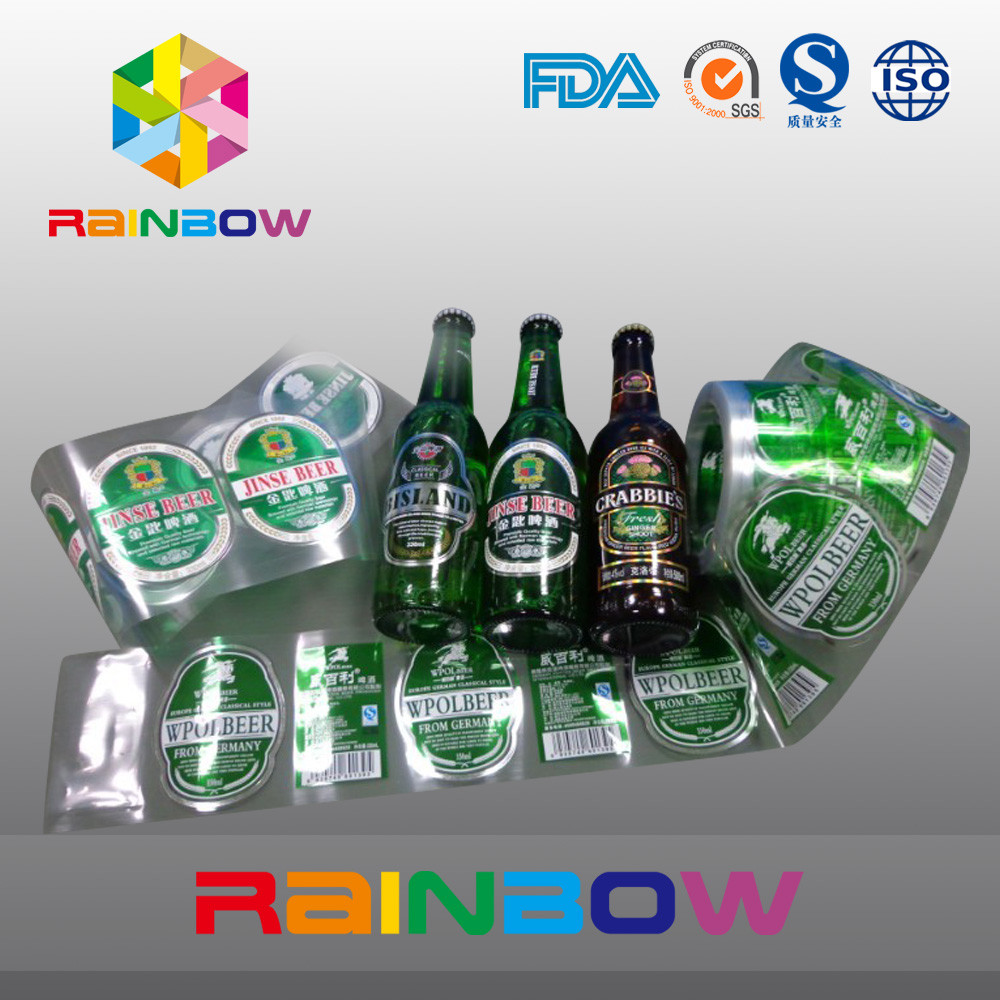 পিইটি / পিভিসি তাপ মদ / জুস জন্য কাস্টম লেবেল সঙ্কুচিত, কাস্টম মুদ্রণ লোগো