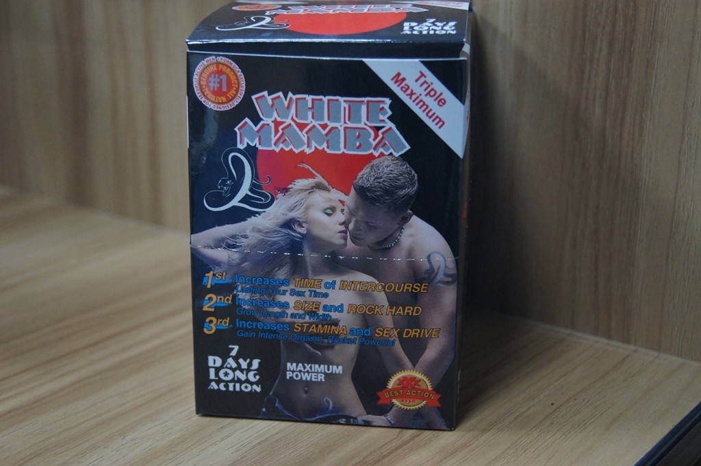 যৌন বর্ধনশীল পিলেস প্রদর্শন কাগজ বক্স এবং কার্ড কালো প্যান্থার বক্সগুলিতে