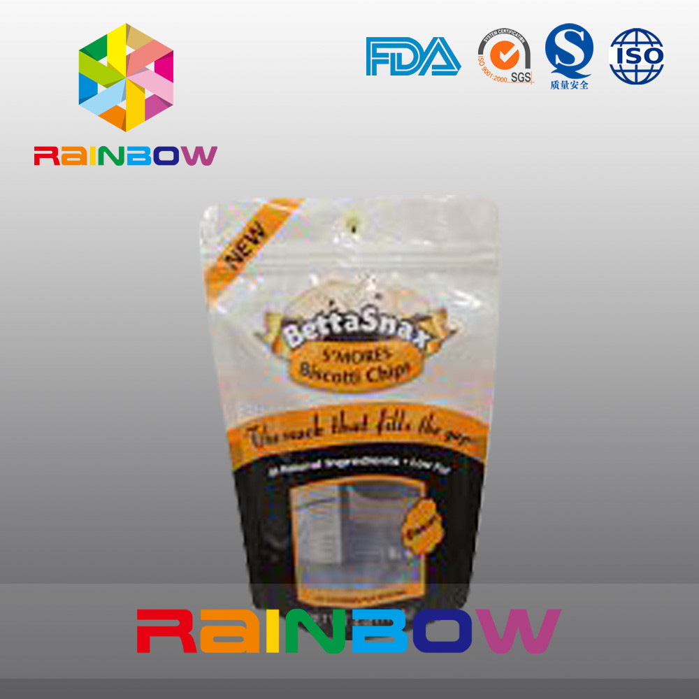 ঝাঁপ দাও: পরিভ্রমণ অনুসন্ধান Zipplock সাফ প্লাস্টিকের পাইচগুলি ক্যান্ডরি / স্ন্যাক ফুডের জন্য প্রজাপতি হ্যাং হোলের সাথে প্যাকেজিং