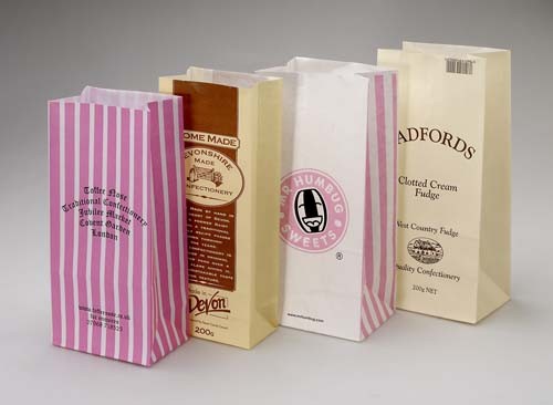 কাস্টমাইজড লোগো ক্রাফ্ট পেপার ব্যাগ ফাস্ট ফুড / ব্রেড / শপিং ব্যাগ দূরে নিয়ে যান