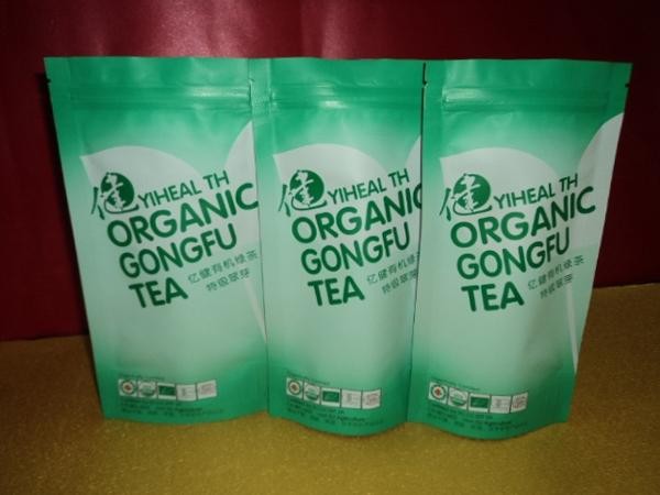 অনুগ্রহপূর্বক বাঁকা লিপটন পিইটি / ভিএমপিইটি / পি টি চা প্যাকেজিং ব্যাগ দাঁড়ানো / চা জন্য ব্যাগ স্ট্যান্ড