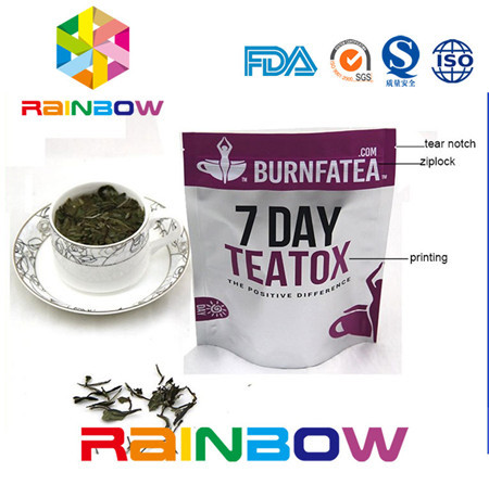 সাইড Gusseted ডয়াই প্যাক ক্রাফ্ট কাগজ চা প্যাকেজিং ব্যাগ অ্যালুমিনিয়াম ফয়েল প্লাস্টিক Ziplock পাউচ