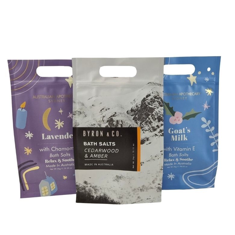 কাস্টম ডিজাইন স্ট্যান্ড আপ জিপার পাউচ বডি স্ক্রাব প্যাকেজিং অ্যালুমিনিয়াম ফয়েল মাইলার ব্যাগ