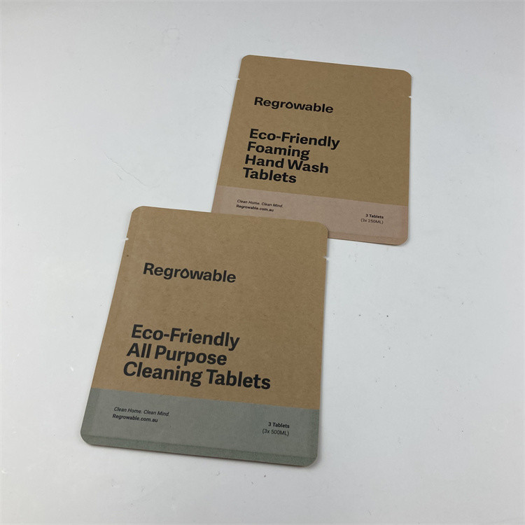 মেক আপ ক্লিনজিং প্যাডের জন্য ডিজিটাল প্রিন্টেড OEM পুনঃব্যবহারযোগ্য PLA কম্পোস্টেবল স্যাচেট ফ্ল্যাট ব্যাগ