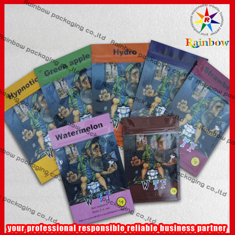 প্রাণবন্ত মুদ্রণ হার্বাল ধূপ পাউচ, অ্যালুমিনিয়াম ফয়েল ব্যাগ