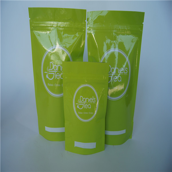 Mylar চা ziplock ব্যাগ আপ স্ট্যান্ড, কাস্টম Reclosable প্লাস্টিকের থালা প্যাকেজিং