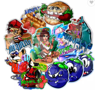 সফট টাচ ভোজ্য খাদ্য প্যাকেজিং ব্যাগ 3.5 গ্রাম কুকি স্পেশাল শেপ ডাই কাট মাইলার ব্যাগ