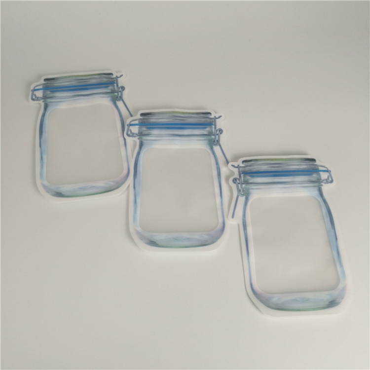 জিপলক সহ কাস্টম শেপ ডাই কাট মাইলার ব্যাগ 3.5 গ্রাম হলোগ্রাফিক গন্ধ প্রুফ ব্যাগ