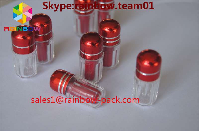 প্লাস্টিকের পিল বোতল বিক্রয়ের জন্য ক্যাপসুল পাত্রে ডিক আকৃতির বোতল নীল ক্যাপসুল ধারক হেক্সাজোনাল এবং অষ্টভুজাকার আকৃতি