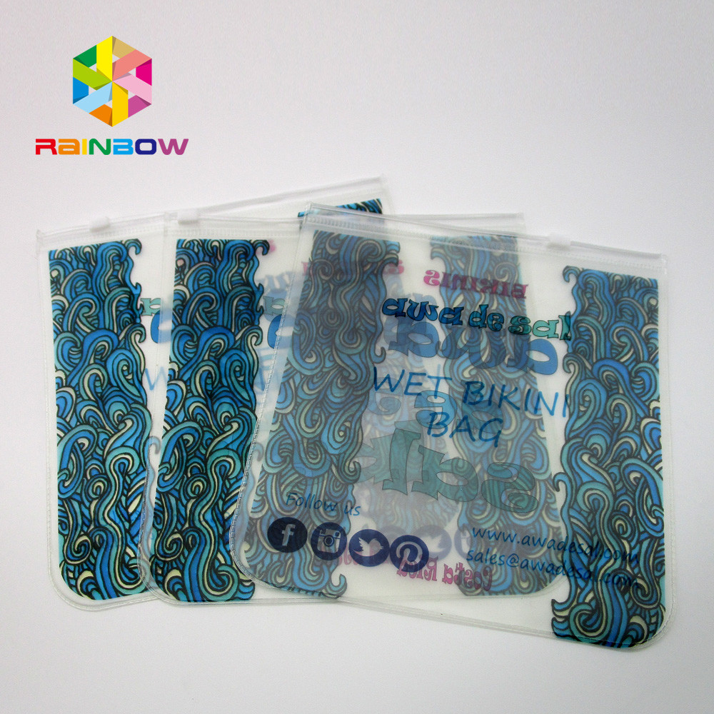 স্বচ্ছ পিভিসি ব্যাগ বিকিনি ব্যাগ, জিপার সঙ্গে ইভা প্লাস্টিক সুইমিংয়ের ব্যাগ