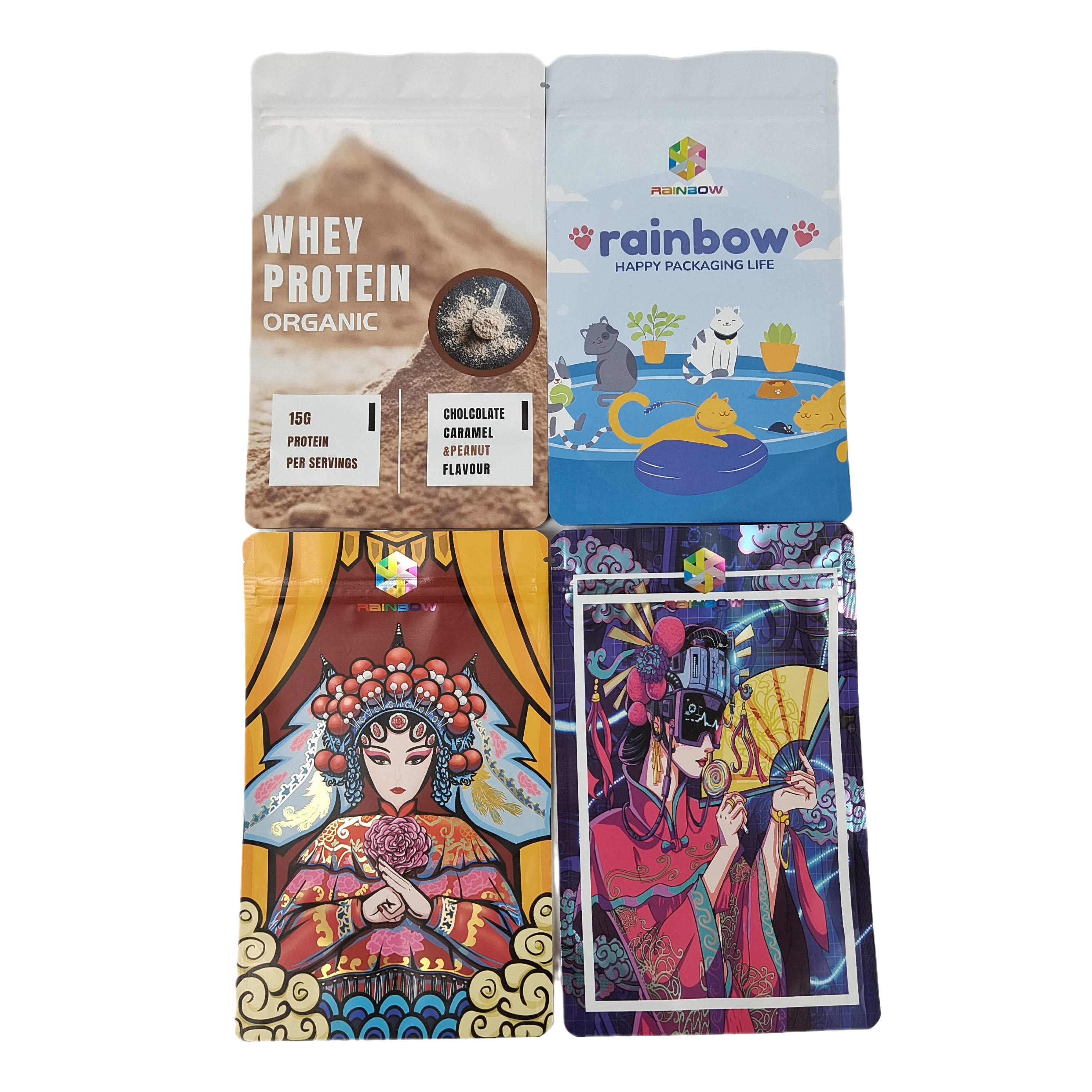 ফুড গ্রেড প্যাকেজিং কাস্টম ম্যাট অ্যালুমিনিয়াম ফয়েল ভোজ্য মাইলার স্ন্যাক জিপ লক ব্যাগ