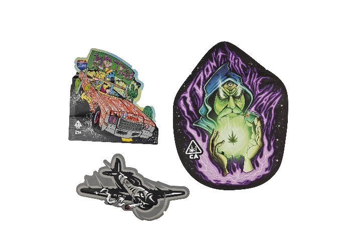 সফট টাচ প্লাস্টিক 3.5g মাইলার জিপ লক ব্যাগ বিশেষ আকৃতির ডিজিটাল প্রিন্টিং