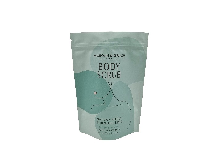 ডিজিটাল প্রিন্টিং কাস্টম স্ট্যান্ড আপ ব্যাগ ওয়াটারপ্রুফ প্যাকেজিং ব্যাগ শরীরের স্ক্রাব জন্য