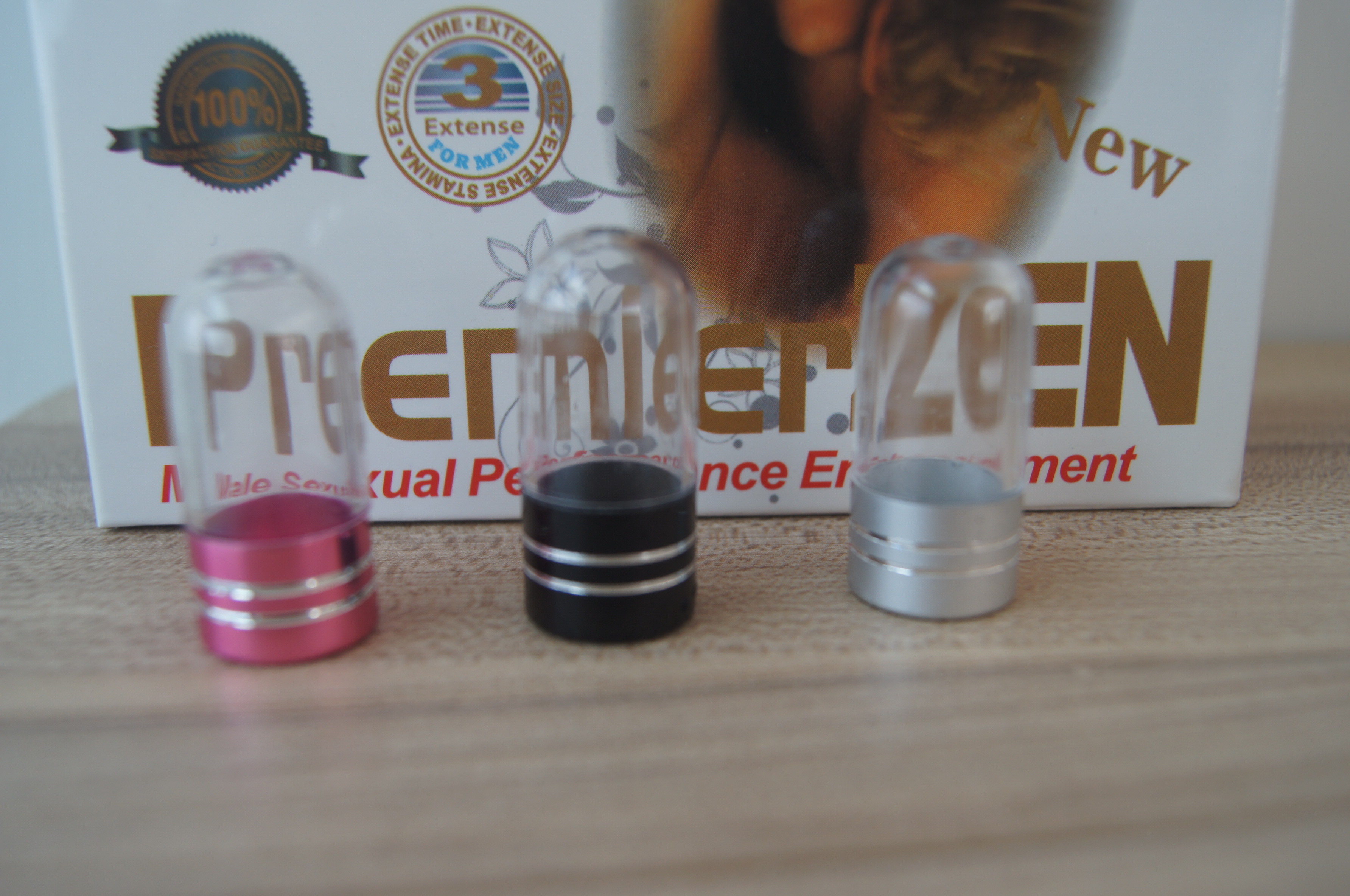 খালি প্লাস্টিকের পিল বোতল ক্যাপসুল আকৃতির পাত্রে বোতল PremierZen 3d কার্ড প্যাকিং