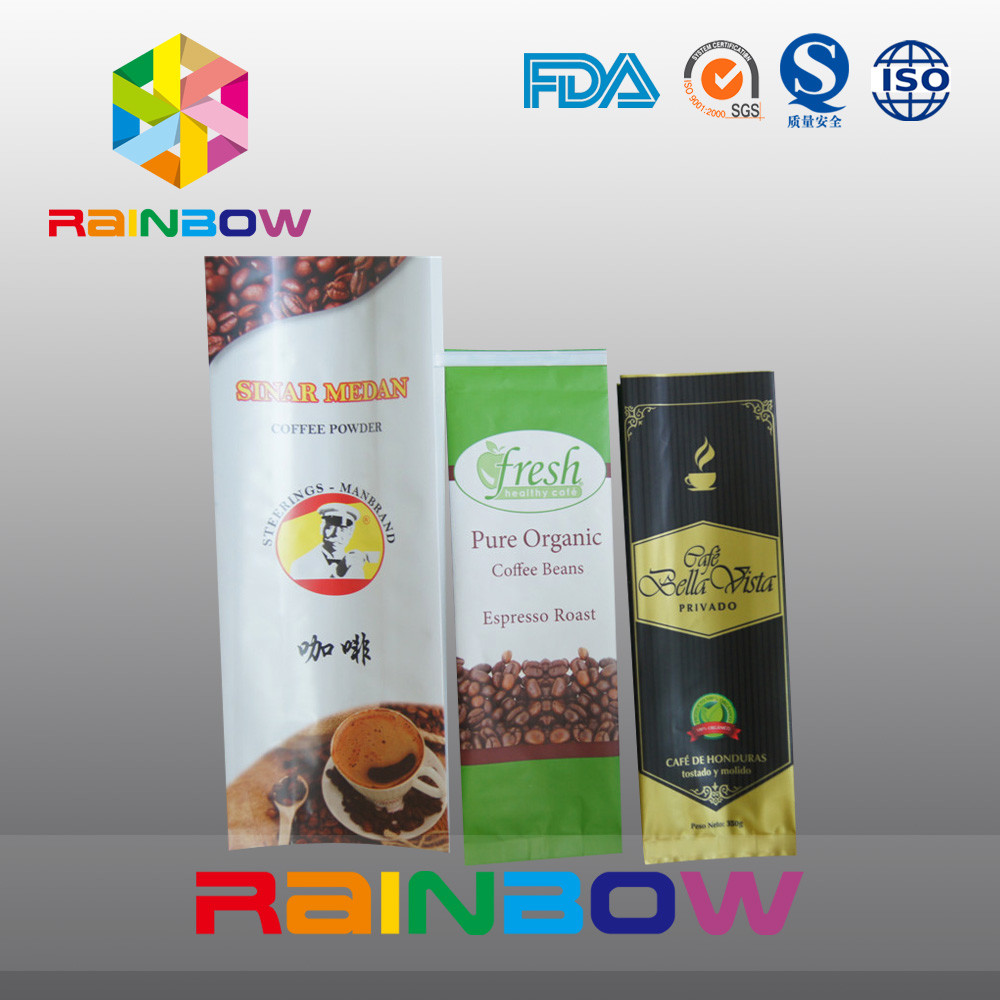 ভালভ / কাস্টম মুদ্রণ সঙ্গে 12oz হোয়াইট সাইড Gusset কফি প্যাকেজিং ব্যাগ