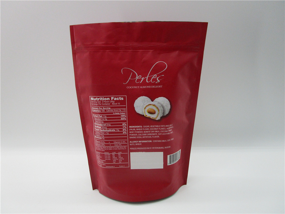 উচ্চ শেষ স্ট্যান্ড আপ প্যাকেজ ব্যাগ Gravure মুদ্রণ খাদ্য গ্রেড অ্যালুমিনিয়াম ফয়েল পাউন্ড