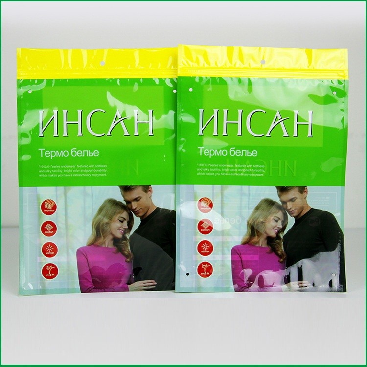 কাস্টম Ziplock প্লাস্টিকের পাইচ প্যাকেজিং টি - বস্ত্র জন্য শার্ট প্লাস্টিক প্যাকেজিং ব্যাগ