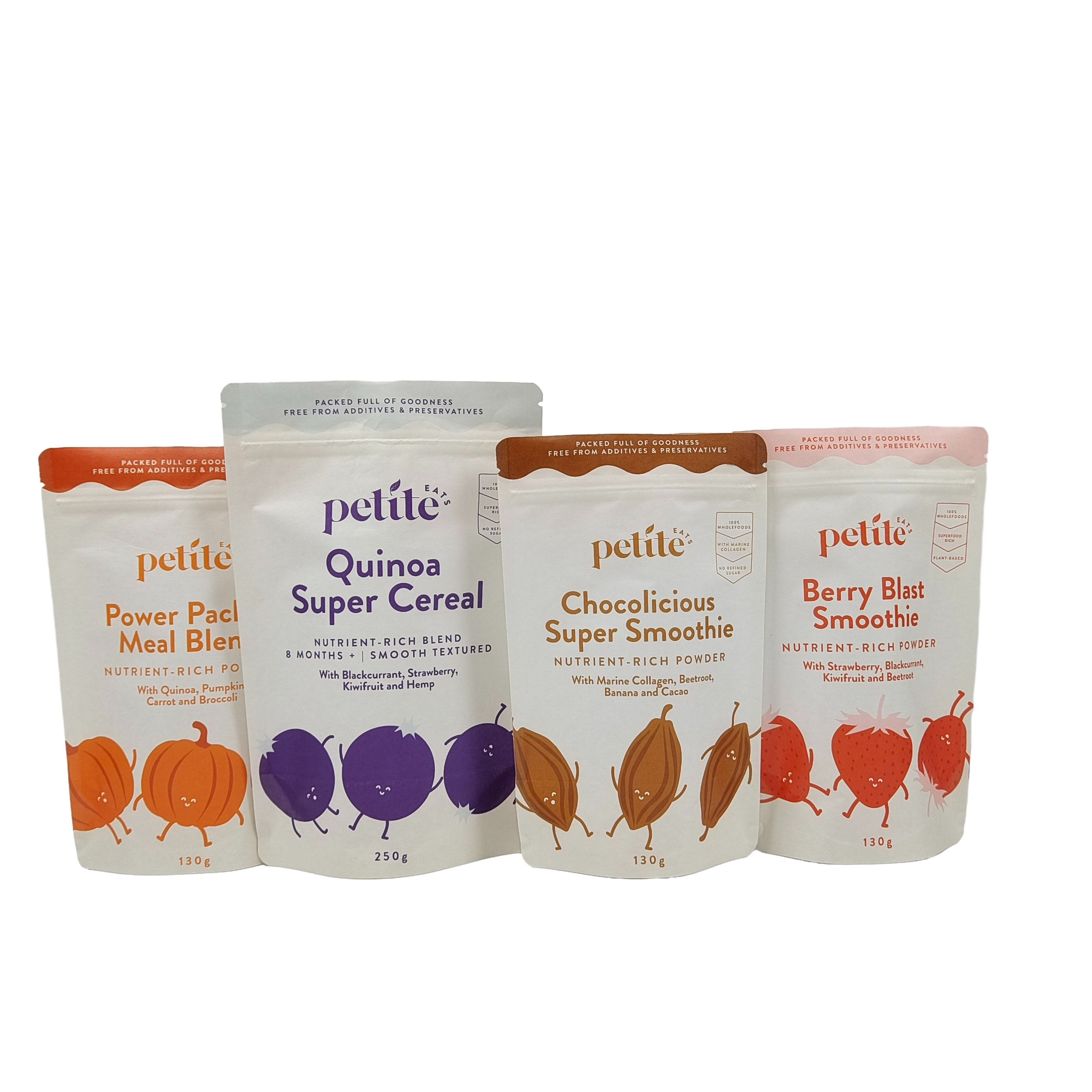 কাস্টম ভোজ্য প্লাস্টিক প্যাকেজিং বায়োডেগ্রেডেবল ব্যাগ অ্যালুমিনিয়াম ফয়েল জিপ লক ডয়প্যাক চা কফি স্ন্যাক জন্য