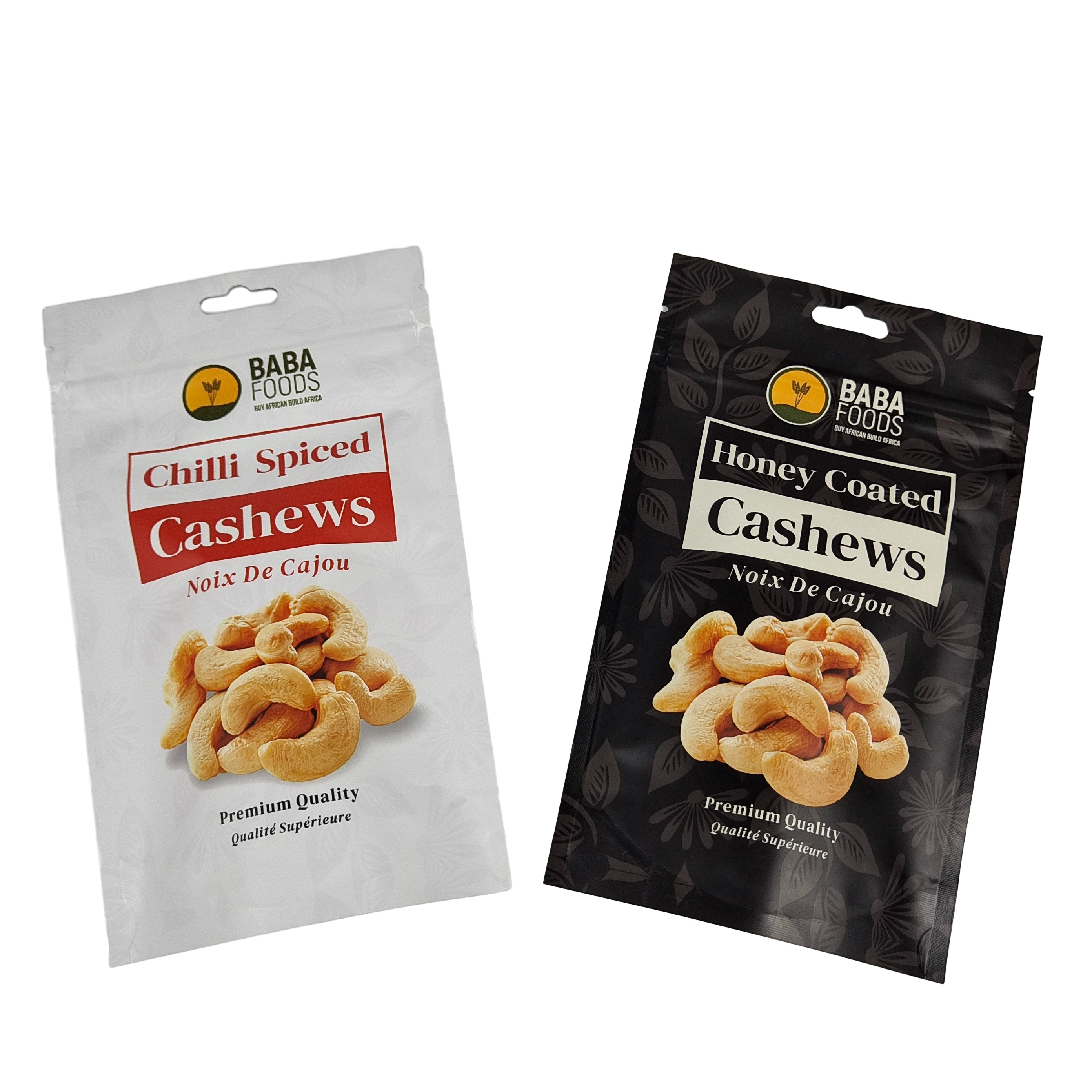 প্লাস্টিক অ্যালুমিনিয়াম ফয়েল খাদ্য প্যাকেজিং কাস্টম পুনরায় বন্ধযোগ্য স্ন্যাক প্যাকেজিং জিপার সঙ্গে স্ট্যান্ড আপ পকেট