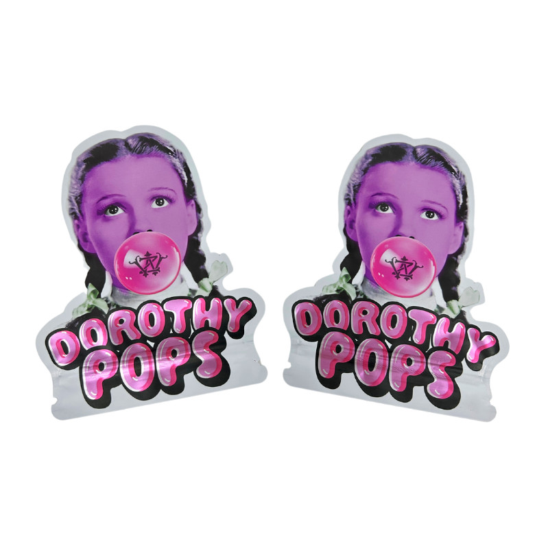 পুনর্ব্যবহারযোগ্য বিশেষ কাস্টম আকারের ডাই কাট 7 14 28g গামিজ শিশু প্রতিরোধী অ্যালুমিনিয়াম ফয়েল ক্যান্ডি মাইলার ব্যাগ