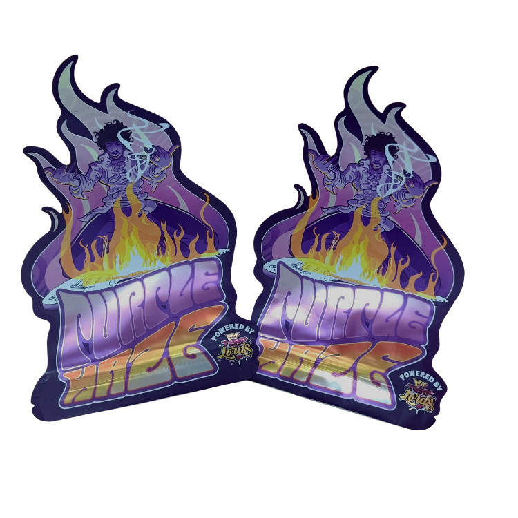 কাস্টম মুদ্রণ 3.5g মাইলার ব্যাগ ডাই কাট অনিয়মিত ব্যাগ সঙ্গে জিপলক বৃত্তাকার মাইলার নরম স্পর্শ প্লাস্টিক খাদ্য মিষ্টি ব্যাগ