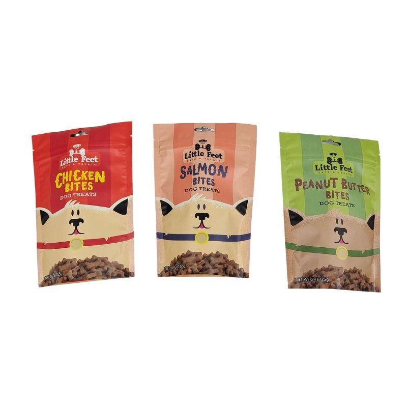 খাদ্য প্যাকেজিং ব্যাগের জন্য মেট পৃষ্ঠ সহ কাস্টম মুদ্রিত ফ্ল্যাট নীচের স্ন্যাকস পাউচ