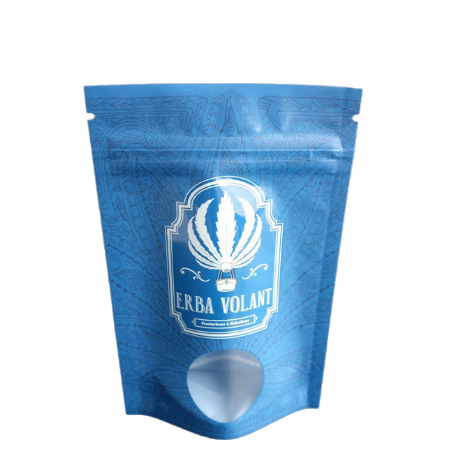 গন্ধ প্রতিরোধী ব্যাগ স্পট ইউভি চকচকে উইন্ডো 3.5g সিবিডি ফুল প্যাকেজিং ব্যাগ সঙ্গে জিপার