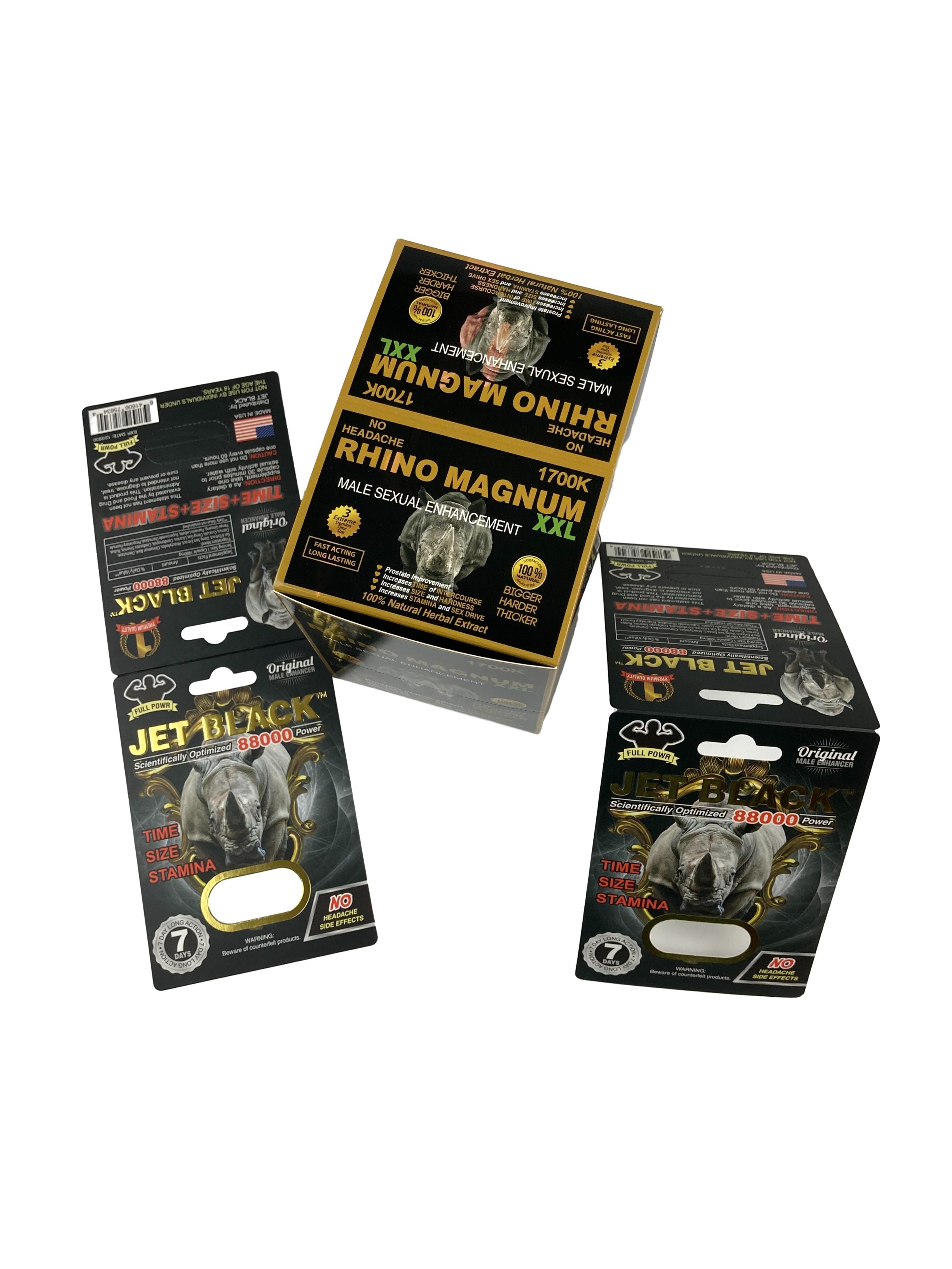 গরম বিক্রয় কাস্টম বর্ধন পিল প্যাকেজিং কাগজ কার্ড Rhino ট্যাবলেট পিল বুদবুদ সঙ্গে মুদ্রিত কাগজ কার্ড