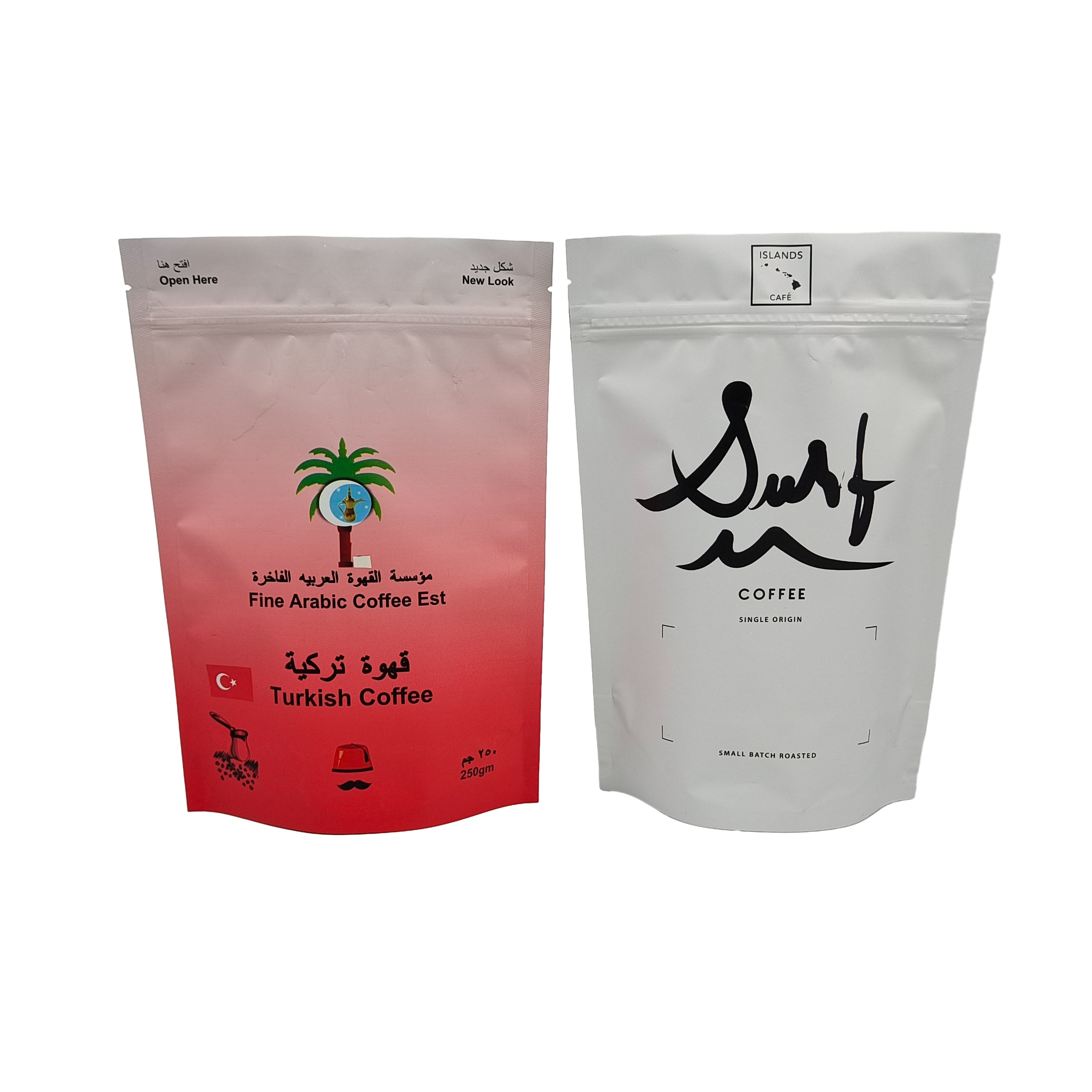 উচ্চ মানের কাস্টম খাদ্য প্যাকেজিং ব্যাগ ডিজাইন মুদ্রিত ম্যাট অ্যালুমিনিয়াম ফয়েল স্ট্যান্ড আপ জিপলক পকেট