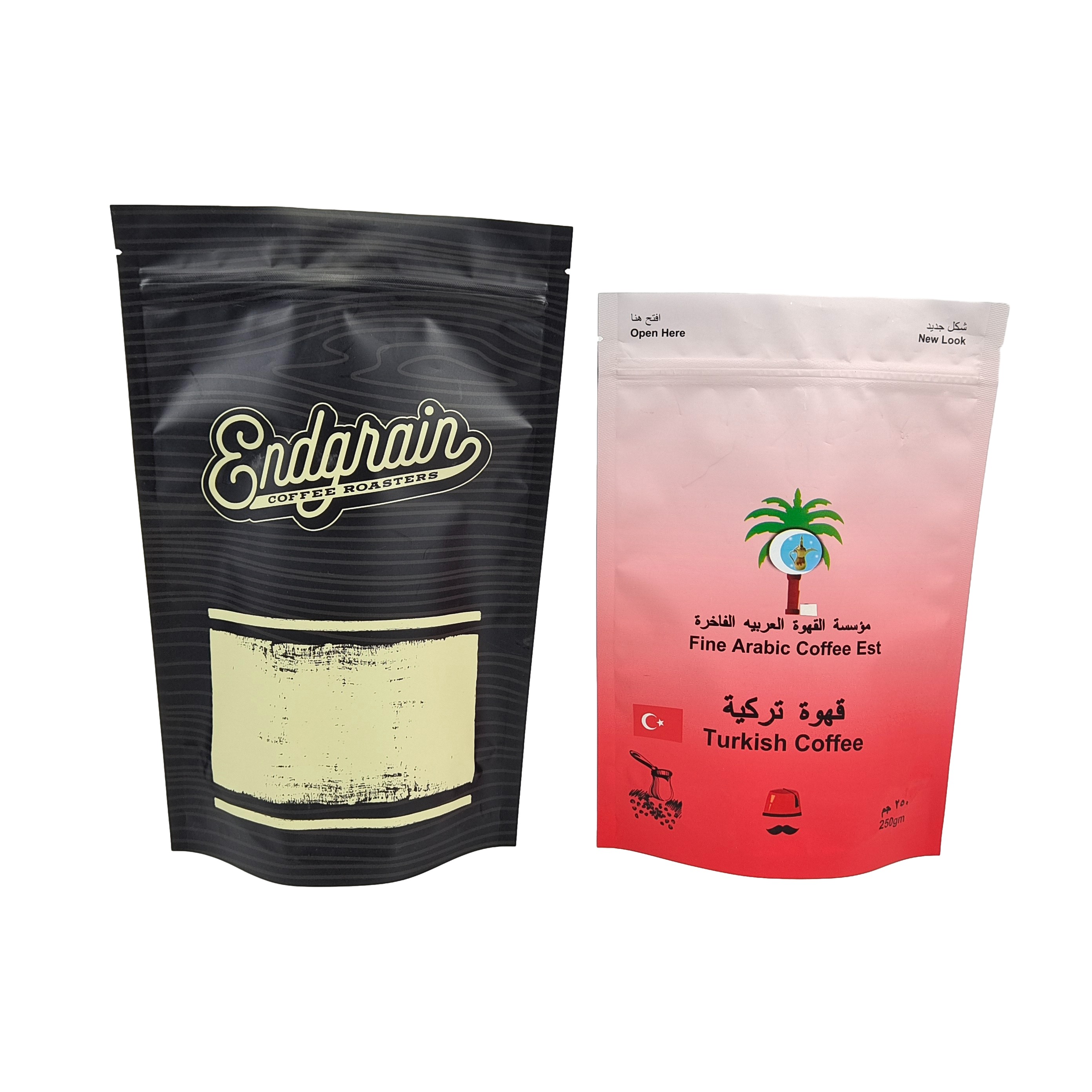 অ্যালুমিনিয়াম ফয়েল জিপ লক ডয়প্যাক কাস্টমাইজড ডিজাইন সিলিং ব্যাগ কফি ফুড প্যাকেজিং স্ট্যান্ড আপ ব্যাগ