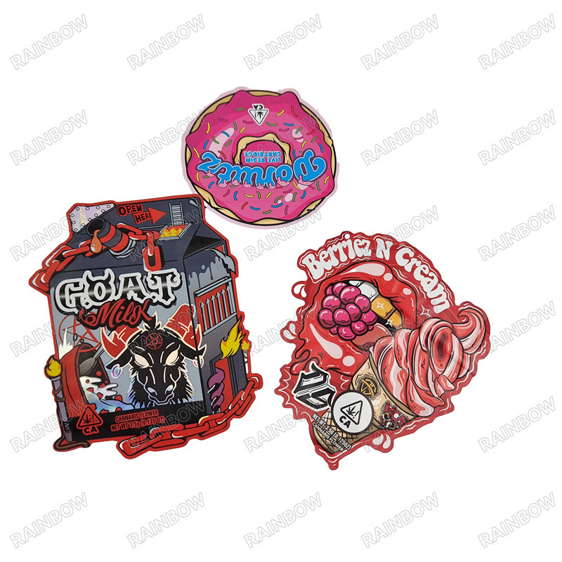 কাস্টমাইজড 3.5g গন্ধ প্রতিরোধী ডাই কাট ব্যাগ জন্য উচ্চ নির্ভুলতা ডিজিটাল প্রিন্টিং ব্যাগ