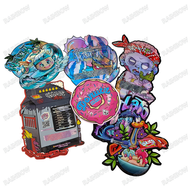 কাস্টমাইজড ডাই কাট ব্যাগগুলি শিশু প্রুফ জিপার এবং মুদ্রণ ডিজাইনের জন্য দীর্ঘস্থায়ী স্থায়িত্ব সহ