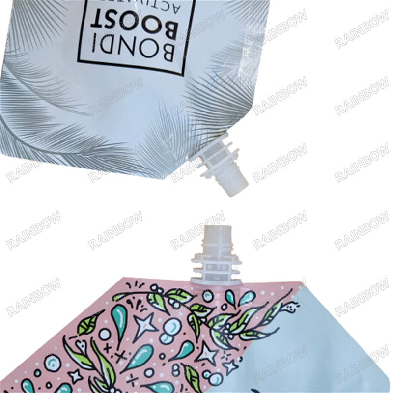 স্ট্যান্ড আপ স্পাউট ব্যাগ প্যাকেজিং এফডিএ অনুমোদিত 500 মিলি জৈবিক ভাজা মধু পানীয়