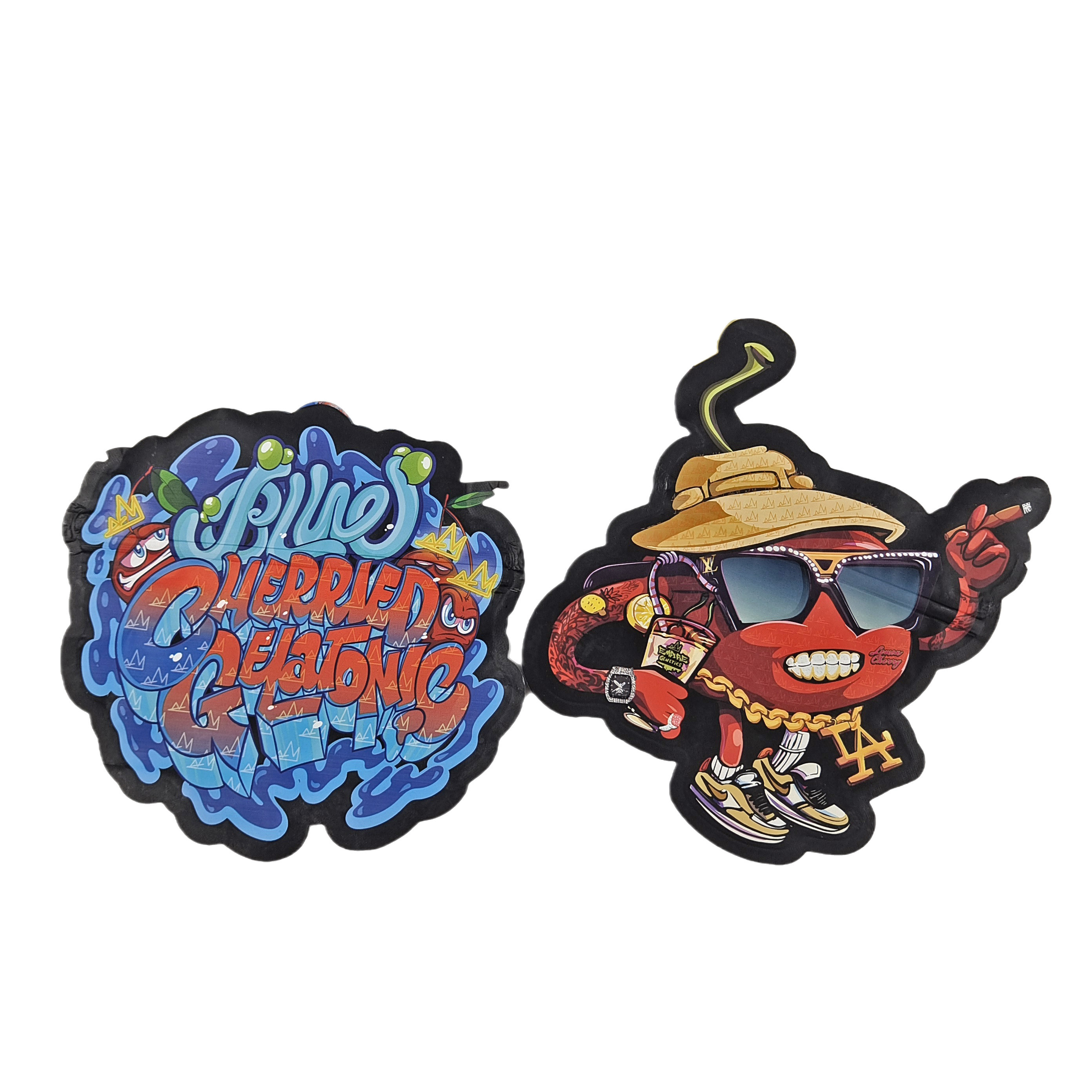 কাস্টম লোগো মুদ্রিত ডাই কাট জিপলক ব্যাগ ছোট স্ট্যান্ড আপ প্যাকেজ 3.5g ফুড গ্রেড প্যাকেজিং জিপার মাইলার বা সহ গন্ধ প্রতিরোধী