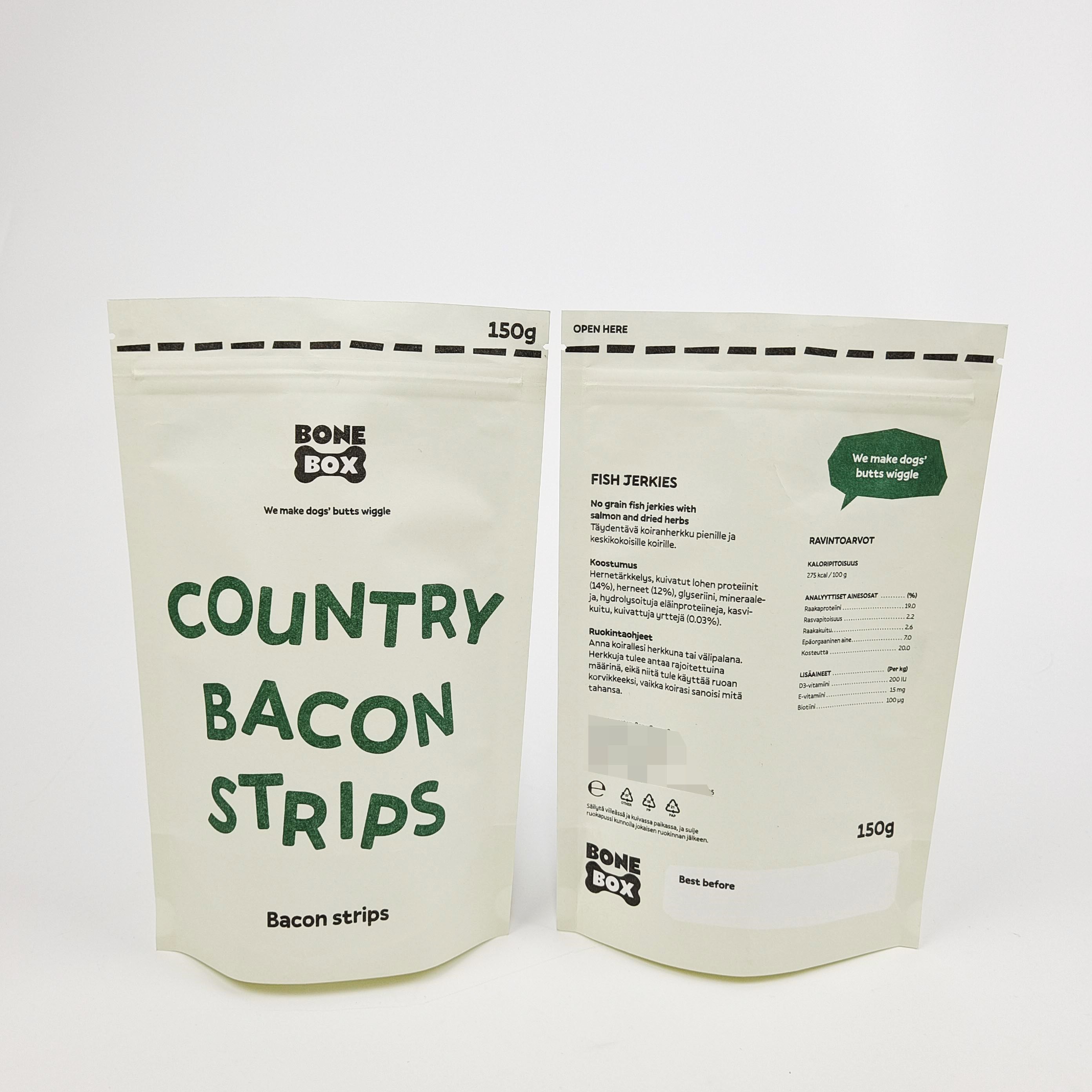 সাদা হ্যান্ডেল উপাদান এবং স্ট্যান্ড ব্যক্তিগতকৃত উপহার ব্যাগ অন্তর্ভুক্ত