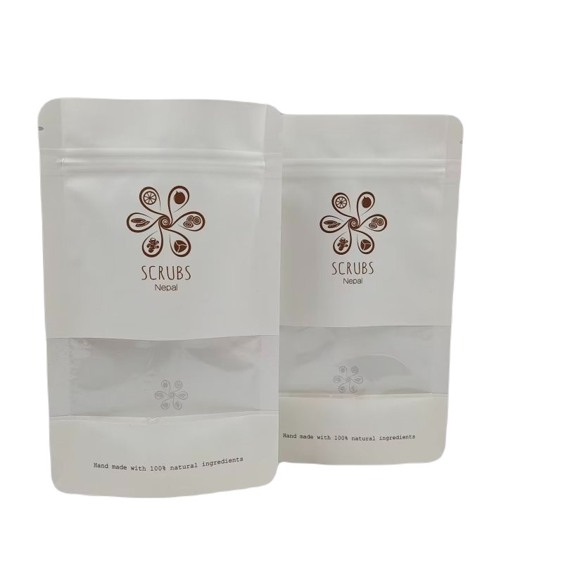 ক্লিয়ার উইন্ডো প্লাস্টিকের জিপার ব্যাগ স্ট্যান্ডআপ পকেট ফয়েল ল্যামিনেটেড ডিজিটাল প্রিন্টিং