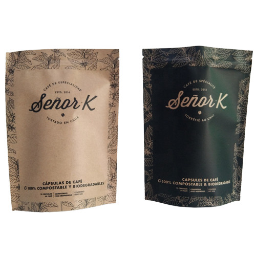 সমতল নীচের ব্যাগ খাদ্য প্যাকেজিং ফিল্ম সাধারণ সাদা মুদ্রণ শীর্ষ বায়ু ভালভ দিয়ে ভরাট