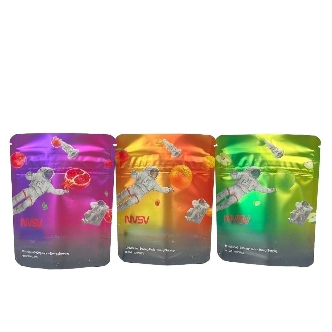 3.5 গ্রাম প্লাস্টিকের ব্যাগ প্যাকেজিং কাস্টম লেবেল মুদ্রিত CBD কুকিজ পুনরায় বন্ধযোগ্য