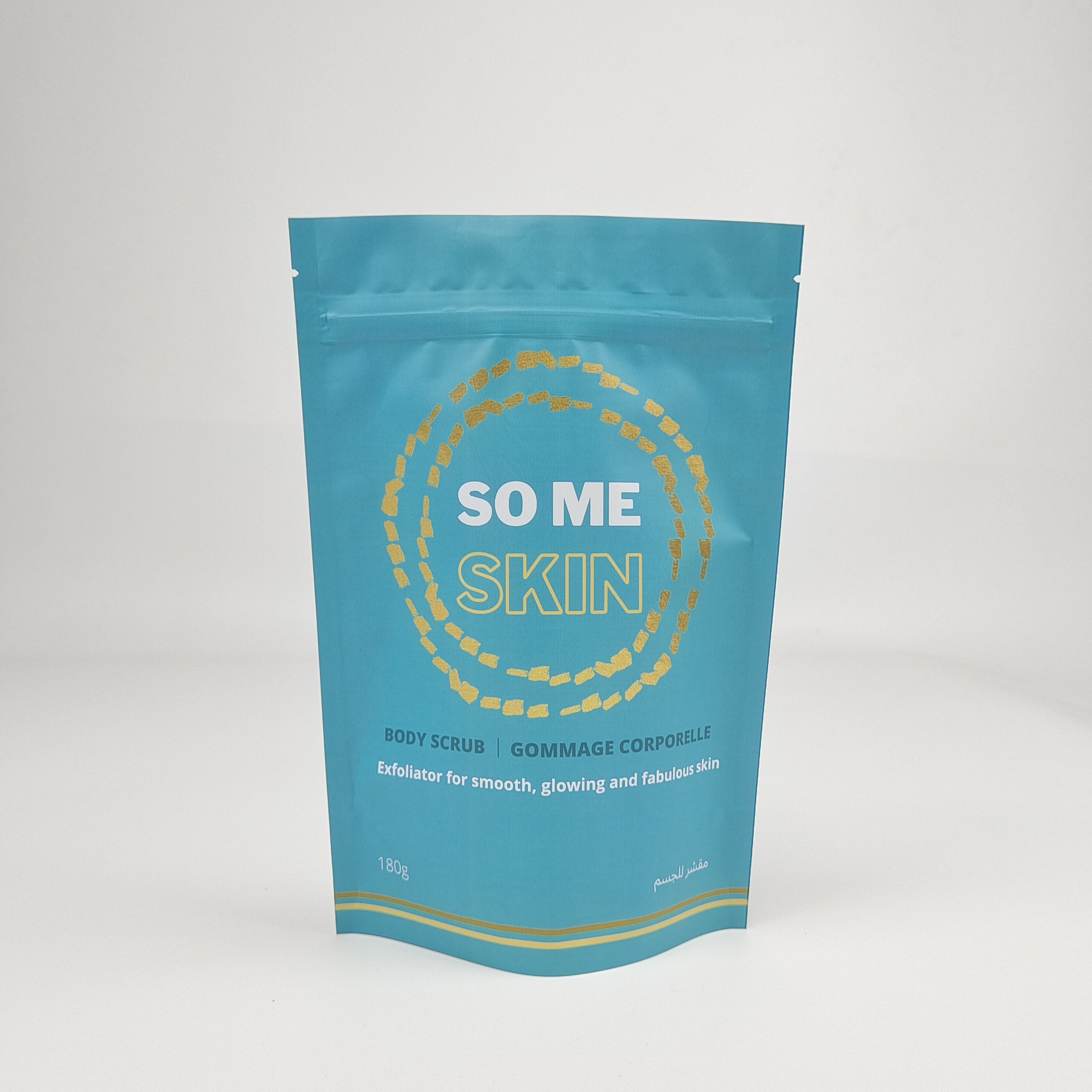 পুনরায় ব্যবহারযোগ্য ধাতব অ্যালুমিনিয়াম ফয়েল স্নান লবণ স্ট্যান্ড আপ জিপার ব্যাগ শরীরের স্ক্রাবস স্নান বোমা জন্য প্যাকেজিং ব্যাগ