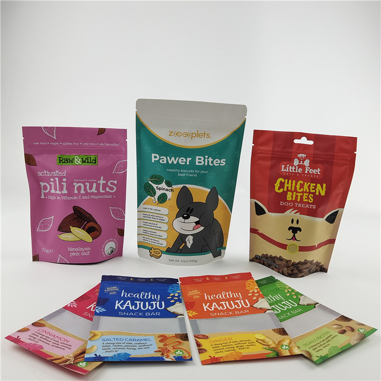 সেরা বিক্রয়যোগ্য পুনর্ব্যবহারযোগ্য পরিবেশ বান্ধব কাস্টম মুদ্রিত খাদ্য গ্রেড ব্যাগ স্লিপার সঙ্গে স্ন্যাক প্যাকেজিং জন্য
