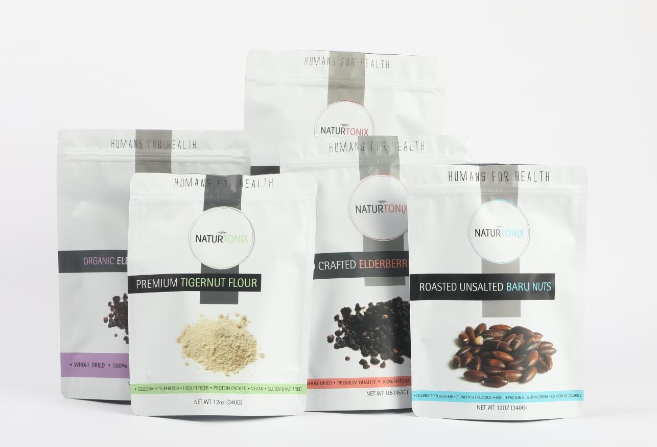 কাস্টমাইজড থ্রি সাইড সিল ব্যাগ চা ব্যাগ প্যাকেজিং চকচকে বা ম্যাট সমাপ্তি