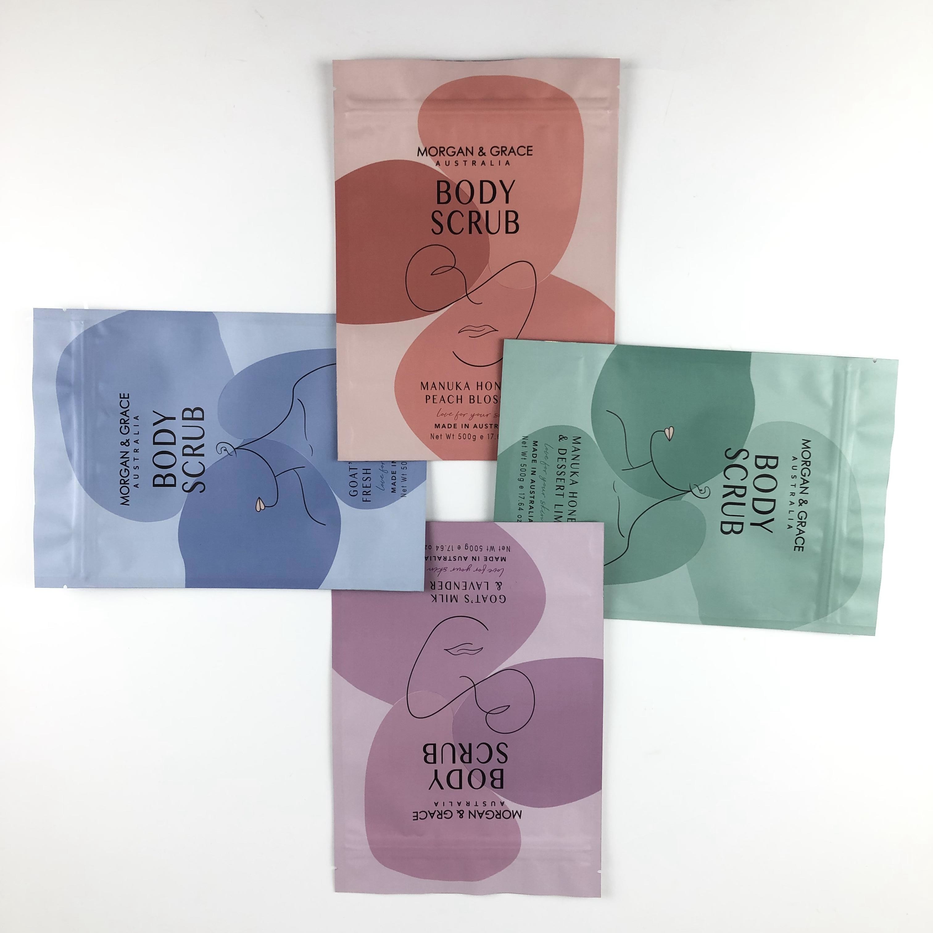 সিডিআর এআই পিএসডি পিডিএফ ডিজাইন ফাইল স্নান লবণ মাইলার ব্যাগ কসমেটিক্সের জন্য কাস্টমাইজড স্যাচেট