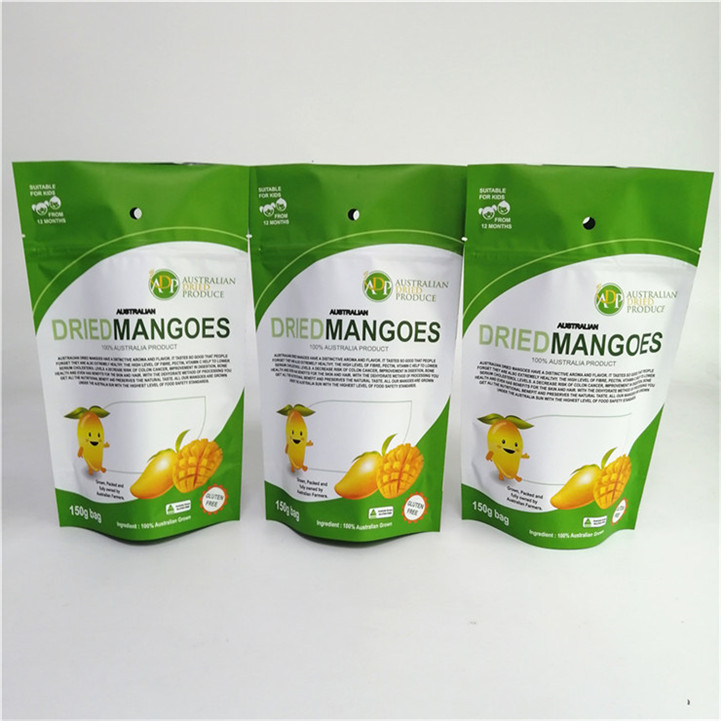 খাদ্য প্যাকেজিংয়ের জন্য কাস্টমাইজড ডিজাইন MOPP/VMPET/PE ল্যামিনেটেড অ্যালুমিনিয়াম ফয়েল মাইলার স্যাকেট