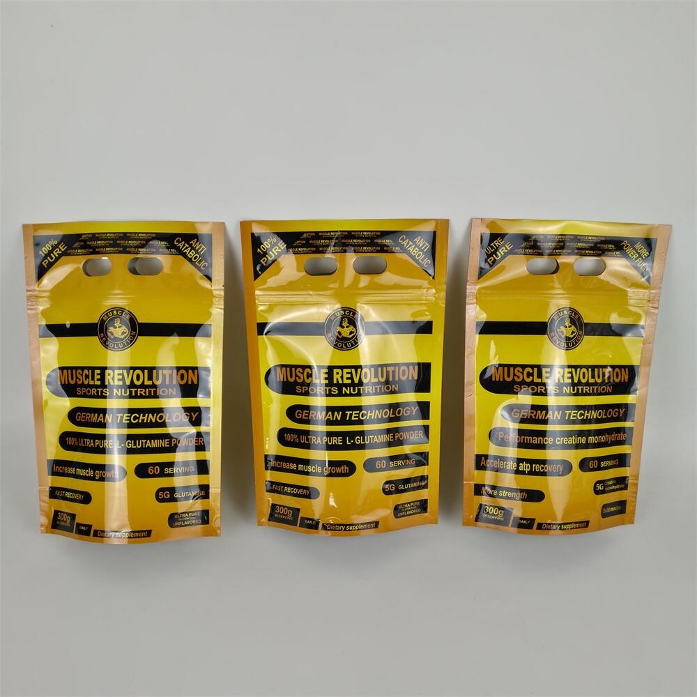 ডিজিটাল প্রিন্টিং প্লাস্টিকের সাথে প্রোটিন পাউডার জিপলক ফুড প্যাকেজিং ব্যাগ