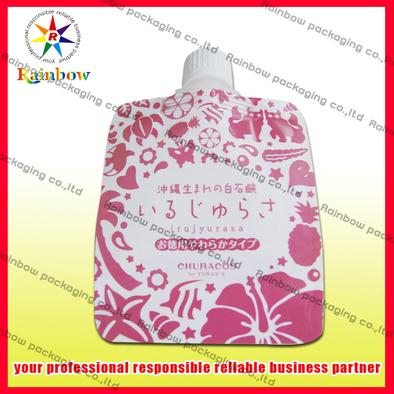 জুয়া, পিইটি / AL / PE জন্য ফয়েল স্পাউট পাউচ প্যাকেজিং তাপ সীল স্ট্যান্ড আপ